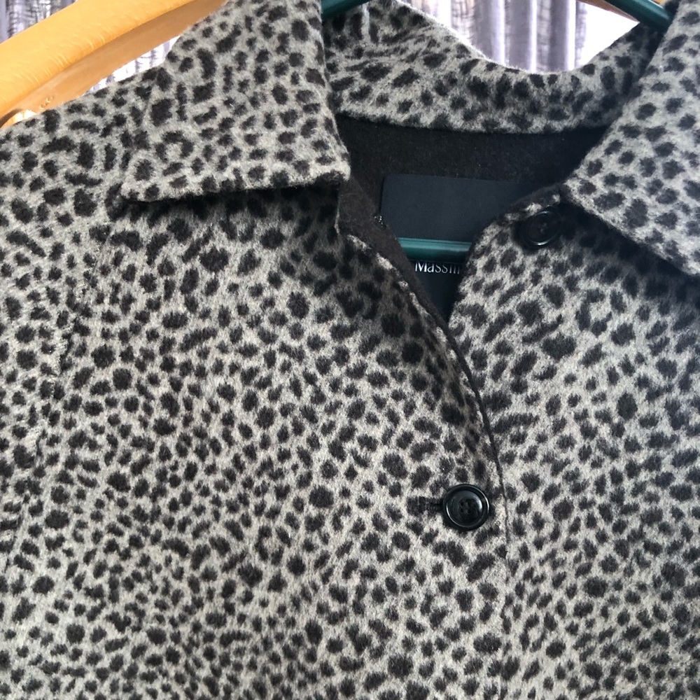 Massimo Dutti Wool Blend Animal Print Short Coat Size Medium New Without Tags! - Picture 4 of 16